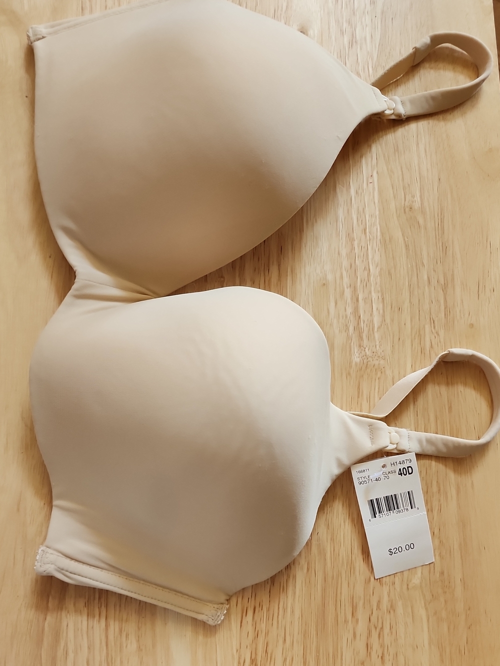 NWT Motherhood Maternity Full Coverage Seamless Nursing Bra Beige 40D SeeDetails